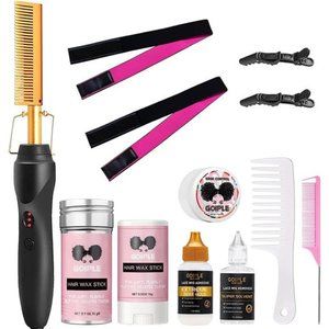 Electric Hot Comb Hair Straightener,Deluxe Electrical Straightening Comb Curling